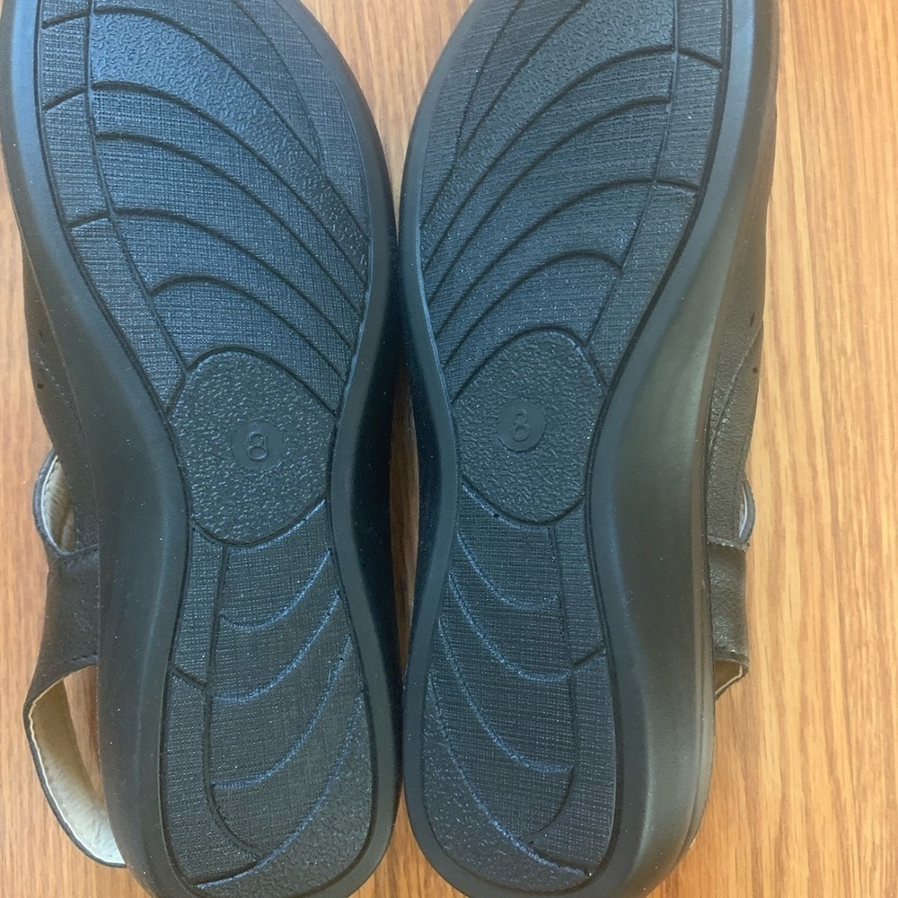 ANNA ALMEIDA 8 Women’s Black sandals NEW - Picture 11 of 12